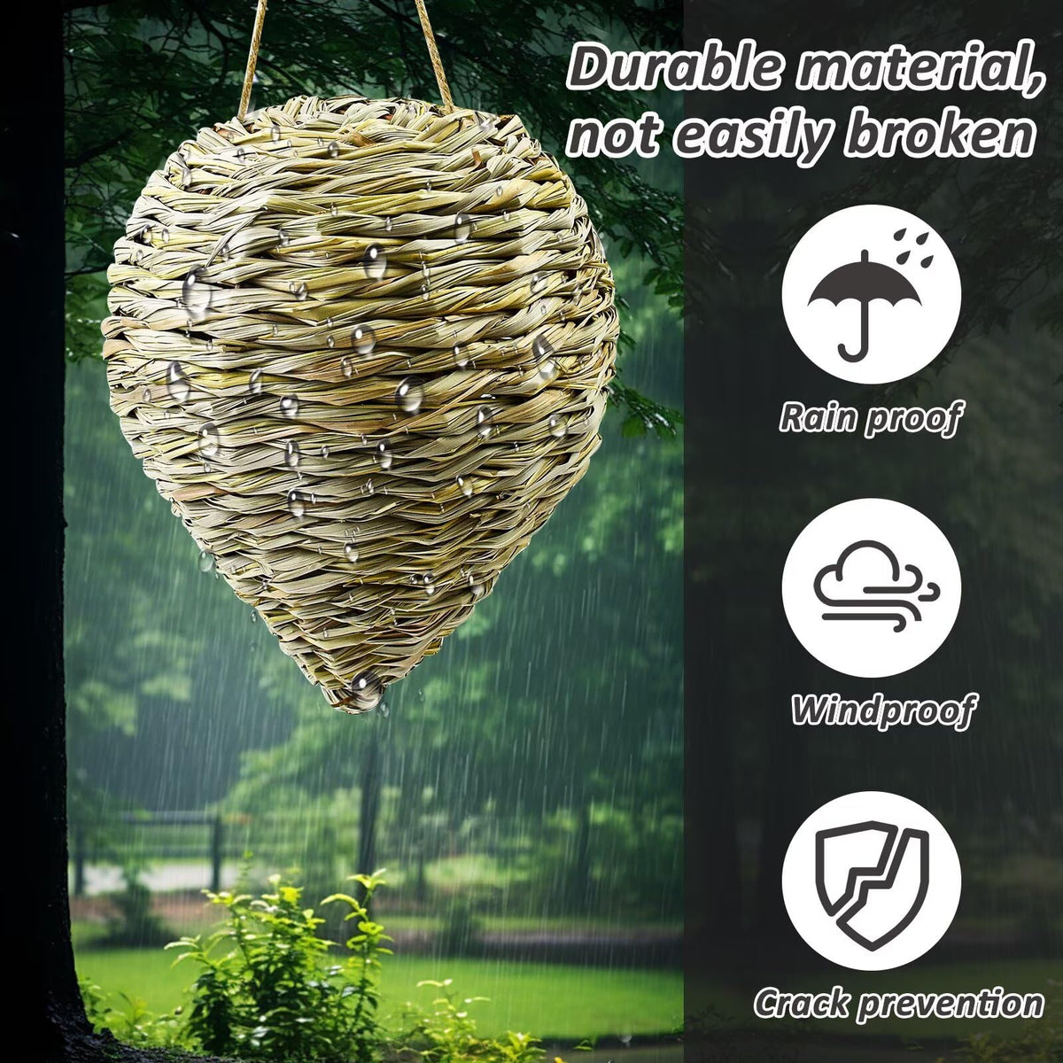 Waybas artificial wasp nest decor suitable for outdoor spaces