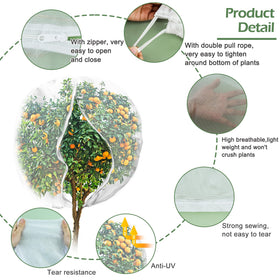 Waybas blueberry bush protection netting keeps birds away from berries.