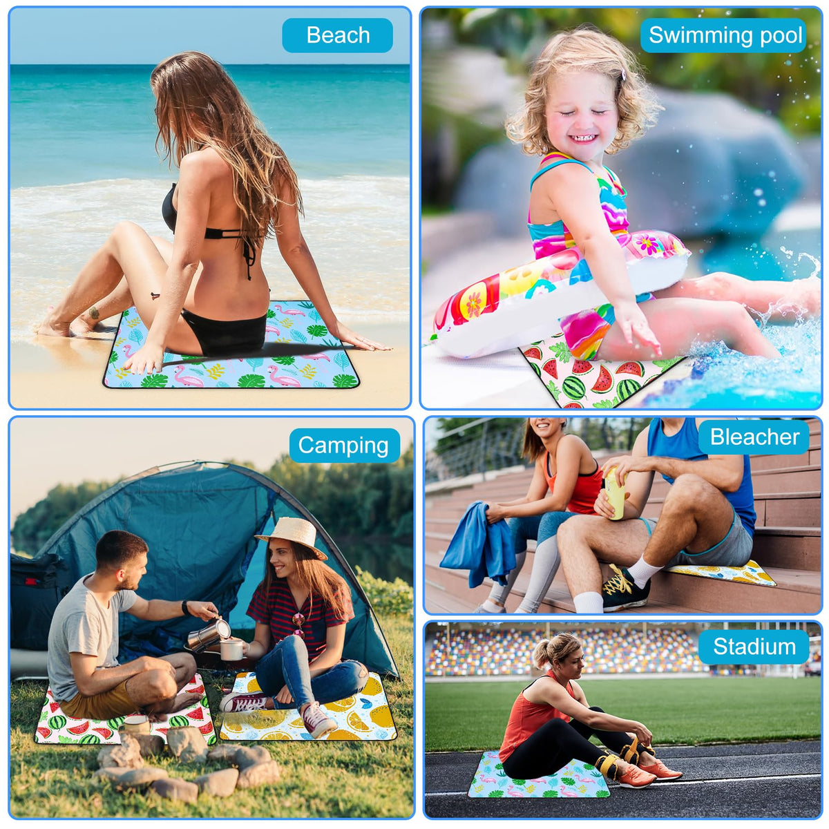 Waybas family enjoys poolside lounging using the cushions for relaxation.