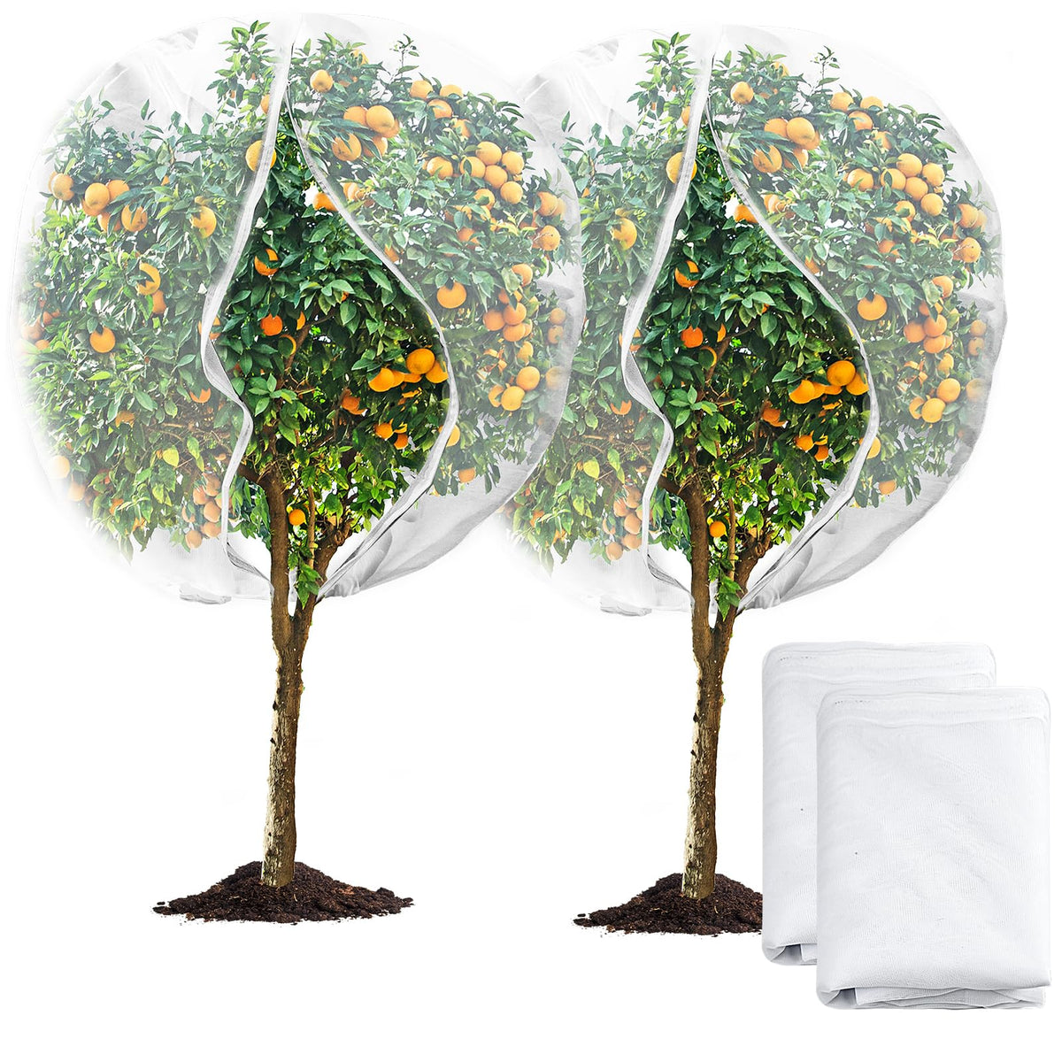 Waybas fruit tree netting with zipper design lets you inspect fruit without removing the cover.