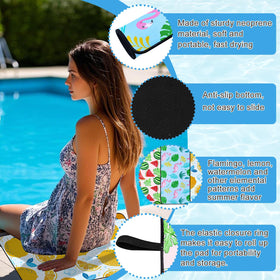 Waybas poolside lounging with 3pcs demonstrates ample size for kids and adults.