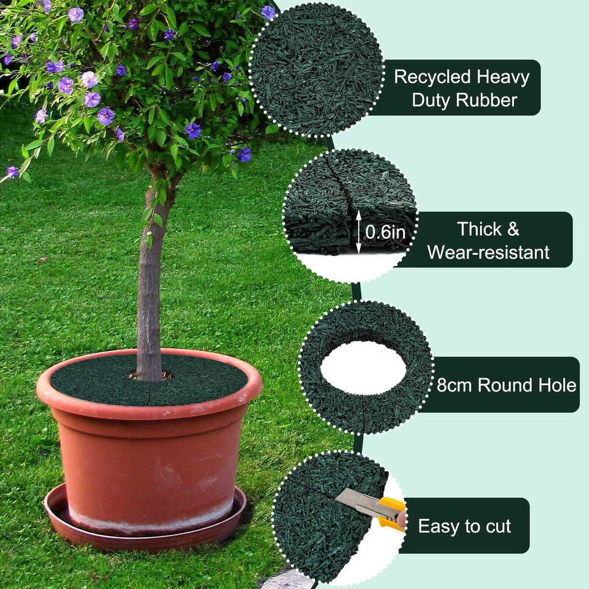 Waybas water-permeable ring allows air and water through to support roots.
