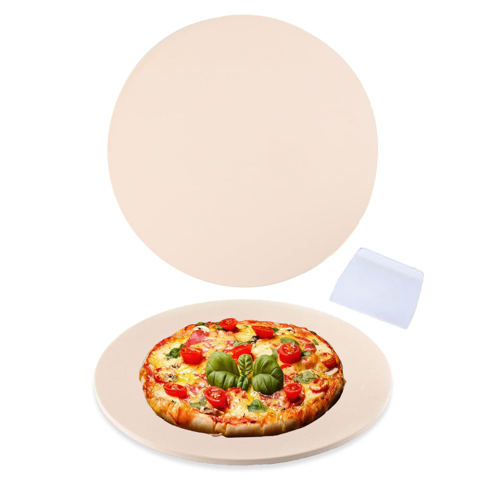 Waykea 14-inch pizza stone for oven delivers crisp crust and even heat.