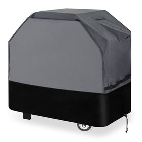 Waykea heavy-duty grill cover front view protects a 56-inch grill from rain.