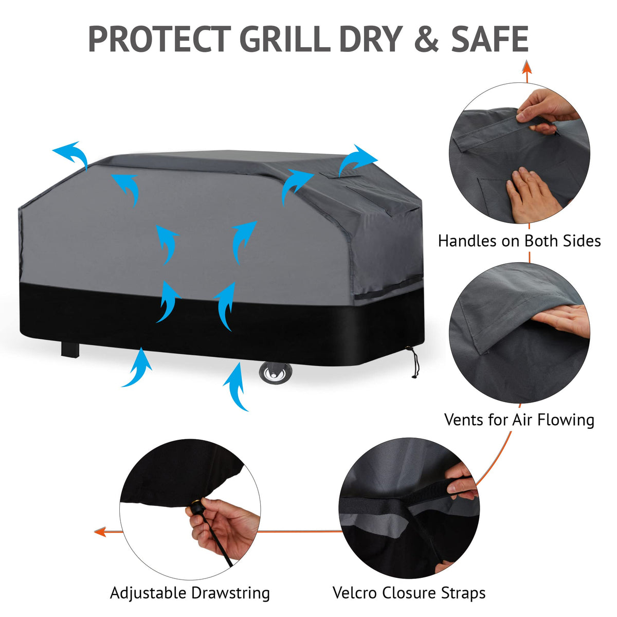 Waykea six-size options illustrate versatile fit for multiple grills.