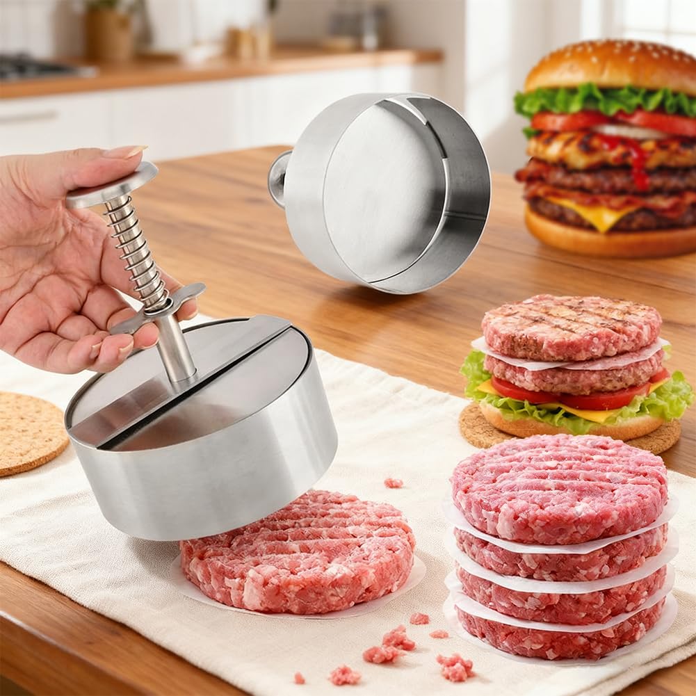 Waylenbo Burger Press stainless-304-construction emphasizes rust-proof durability in busy kitchens.