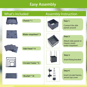 Waylinho durable, crack-resistant plastic keeps planters year after year in sun.