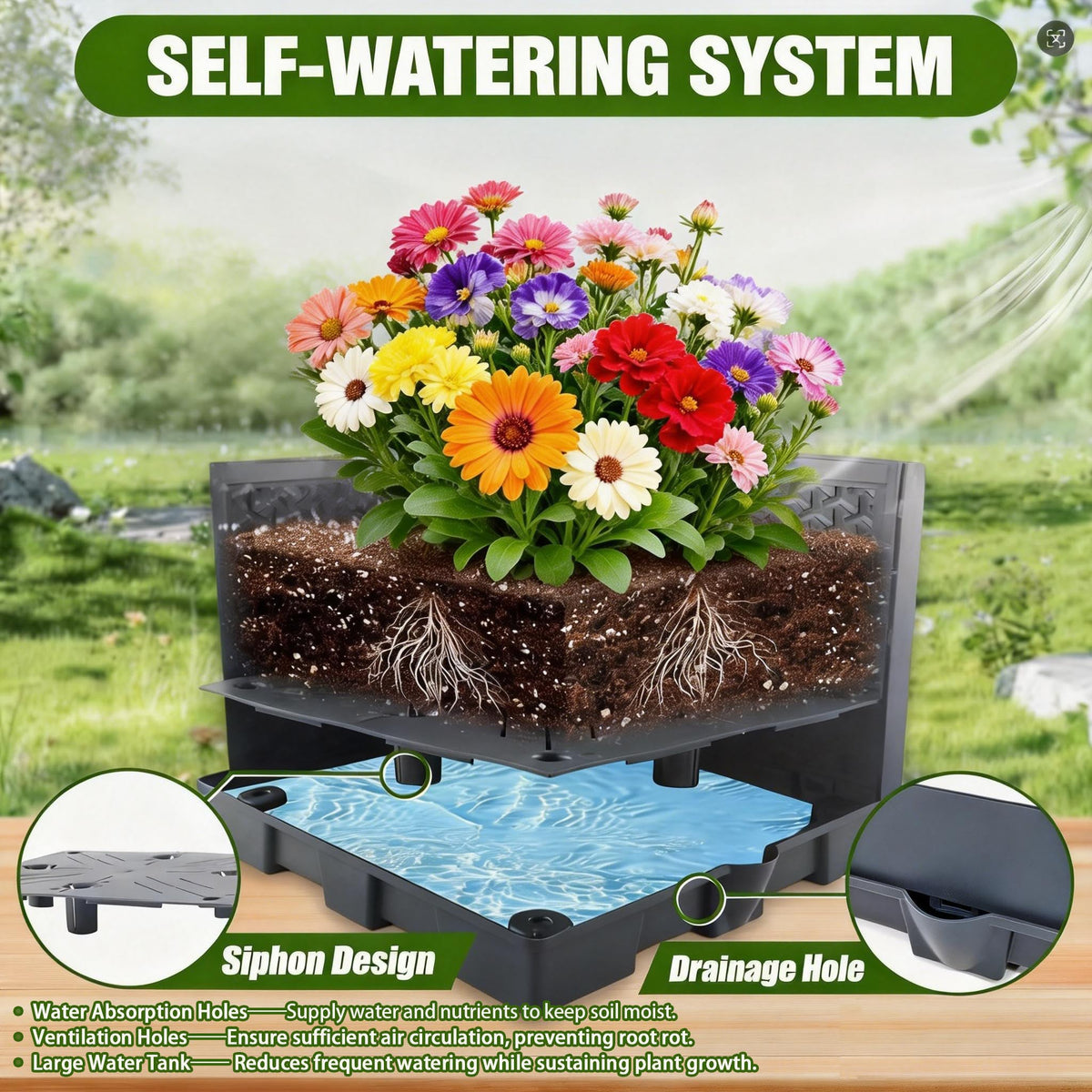 Waylinho height-adjustable trellis supports 1 to 4 tiers as plants grow.