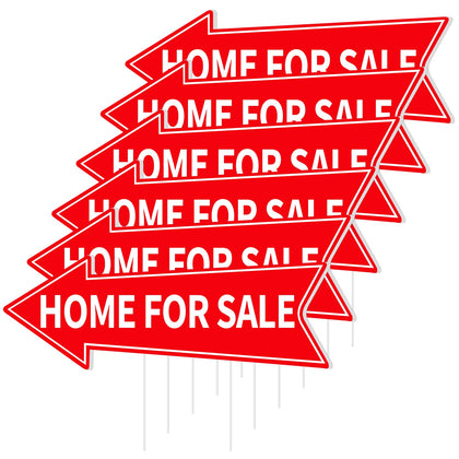 Wayyogh home sale sign with directional arrows, highly visible from the street, guiding potential buyers.