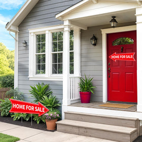 Wayyogh home sale sign with stakes included, keeps your directions steady in the yard.
