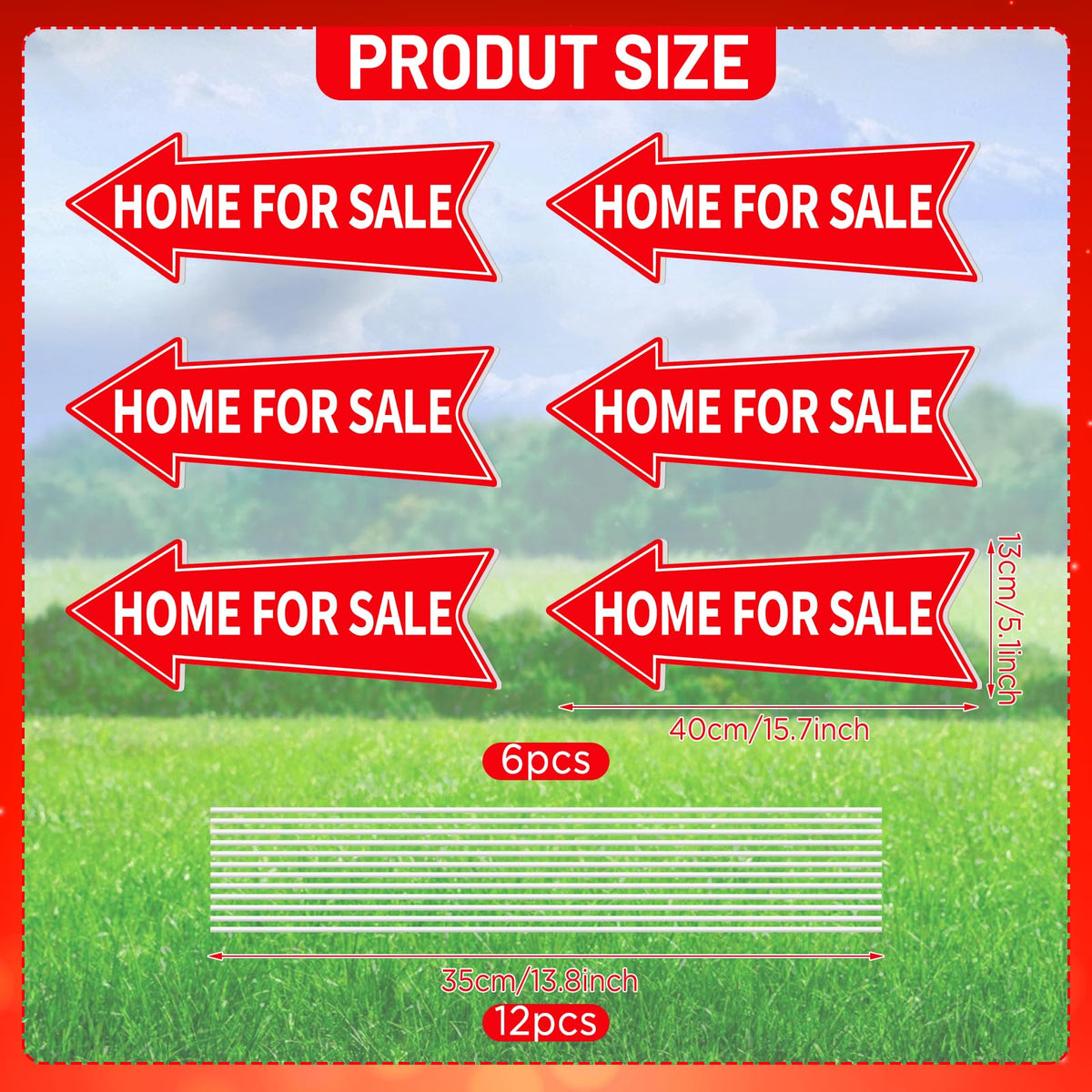 Wayyogh 16x5 inch sign provides ample space to display details for buyers.
