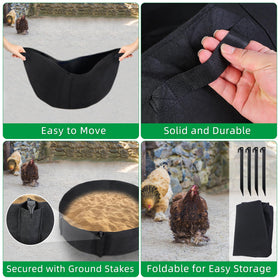 Foldable design makes quick relocation easy for seasonal chicken care.