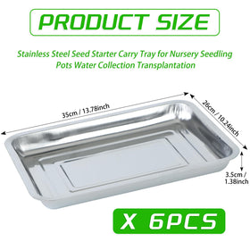 WBCBEC stainless steel seed tray close-up showing rust-resistant surface