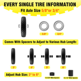 Wbuosz bearing options 3/4 inch and 5/8 inch for fit flexibility