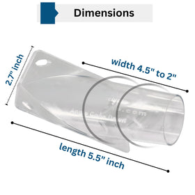 WCS PRO-Cone Corner tapered exit close-up illustrating one-way flow.