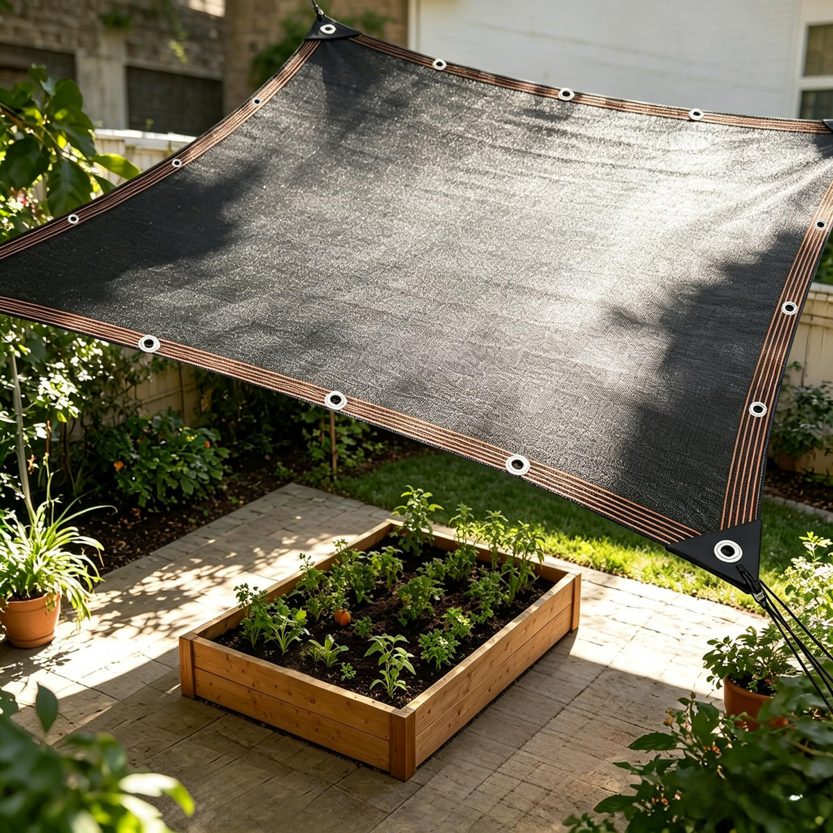 Garden shade cloth by WDBG protecting plants