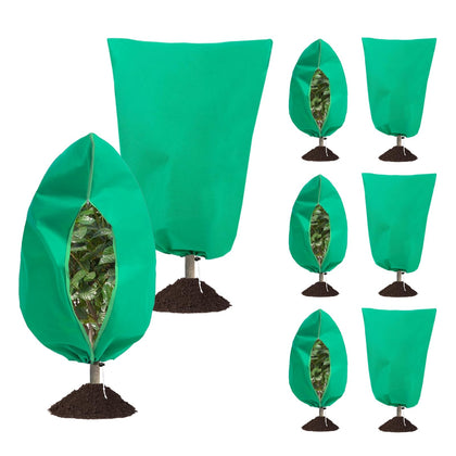 WDBG plant covers with zipper-drawstring side for easy access and protection