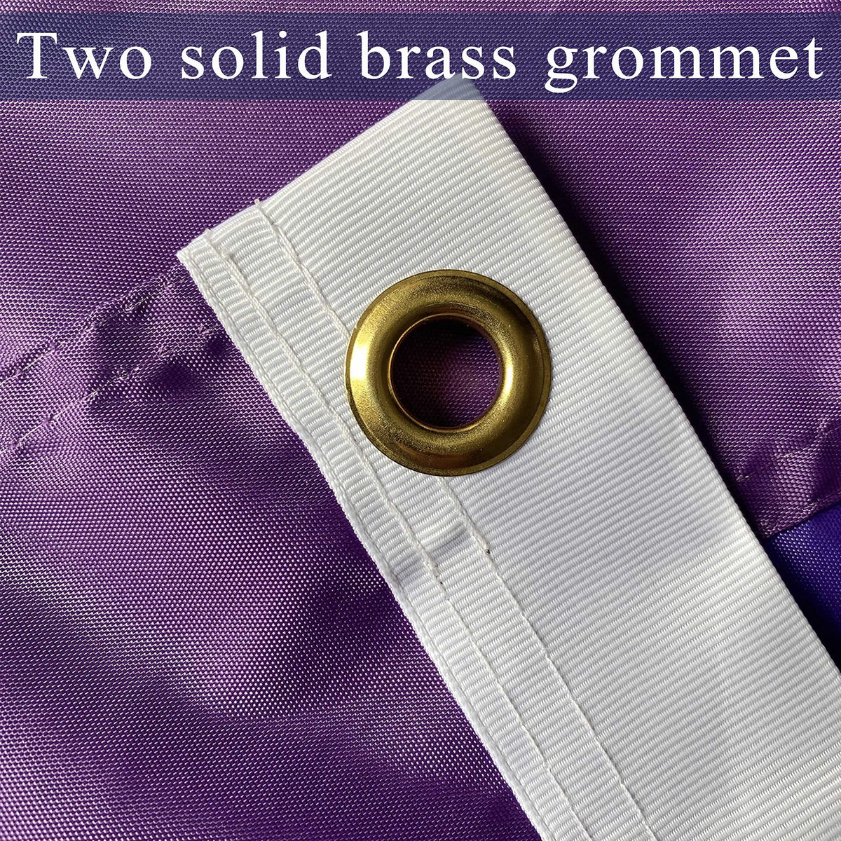 WDGG canvas header with brass grommets enables secure hanging outdoors