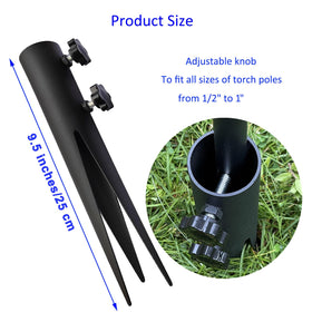 Wdwlbsm durable steel stake with black powder coating.