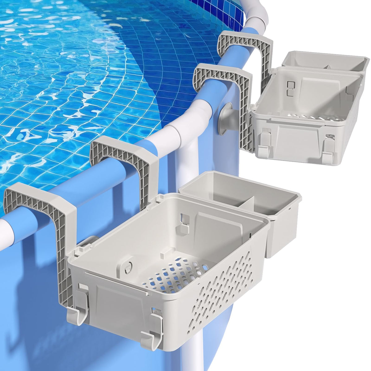WDZREE poolside storage basket easy-clean design for simple maintenance