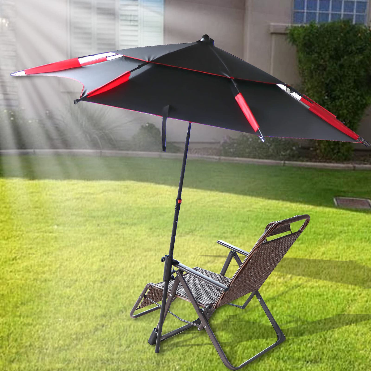 weallbuy portable outdoor umbrella clip ready for beach or campsite shade