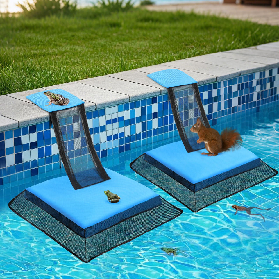 Weallere animal-saving escape ramp blue pool set helps critters exit safely