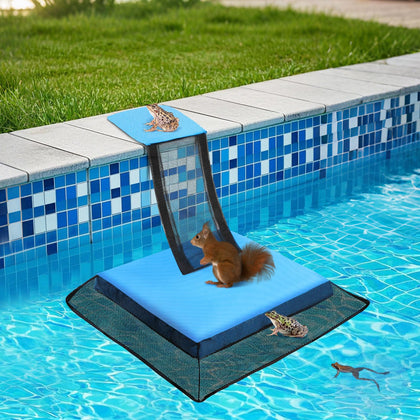 Weallere animal saving escape ramp helps critters exit the pool safely.