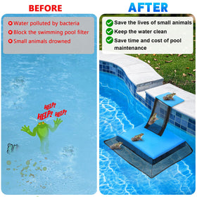 Weallere pool-critters-escape-mat ready for quick rescue near the pool edge.