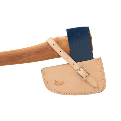 Weaver Leather Arborist Guard top view in tan leather protecting blade edges