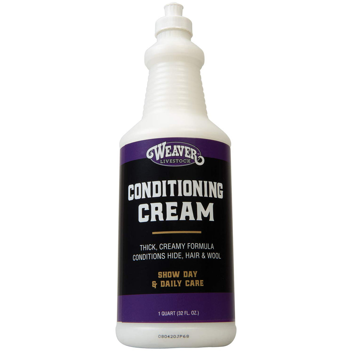 Weaver Leather Livestock Conditioning Cream packaging shows 32 oz size for daily care