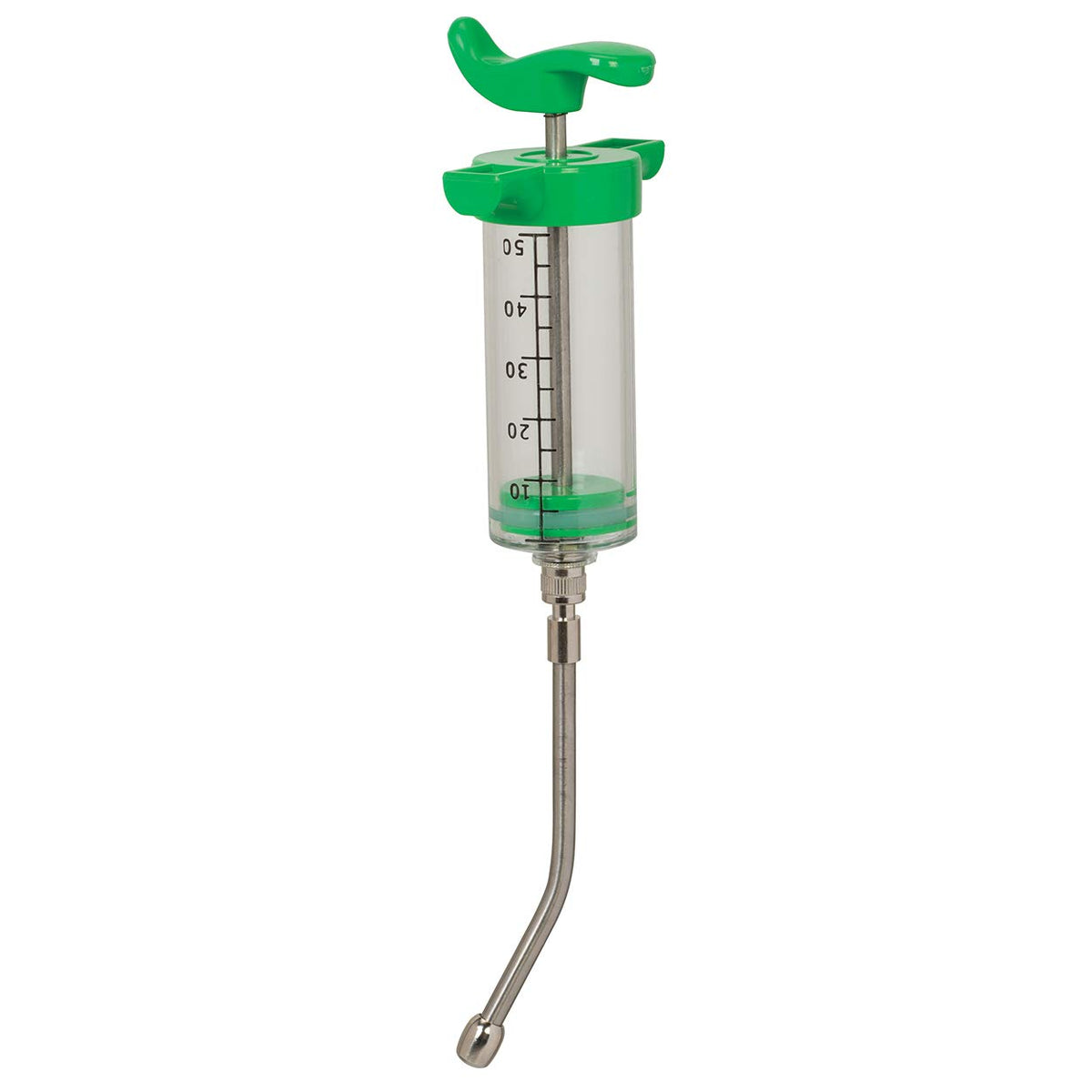 Weaver Leather Livestock Drench Gun 50 mL in green, precise dosing and hydration.