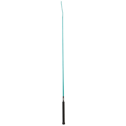 Weaver Leather Livestock pig whip with teal rubber grip, 36-inch length for confident guiding in the ring.