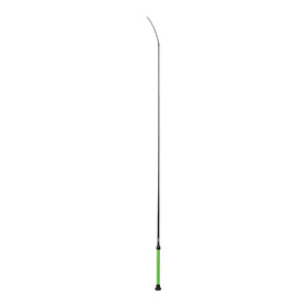Weaver Livestock pig show whip with lime green leather shaft for precise show ring guidance.