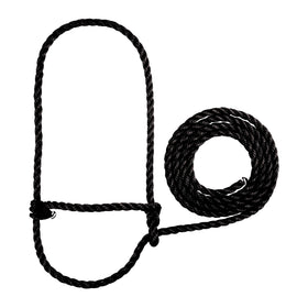Weaver Livestock braided poly rope cattle halter for durable show-day control.