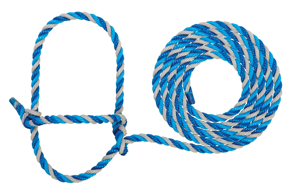 Weaver Livestock braided poly rope halter with adjustable fit for cattle