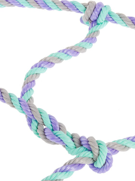 Weaver Livestock cattle rope halter with color variety for versatile ranch styling.