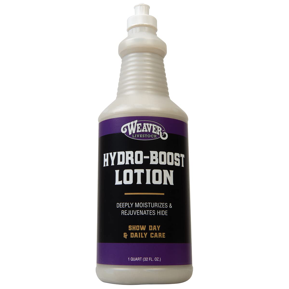 Weaver Livestock Hydro Boost Lotion quart bottle conditions hide, hair, and wool