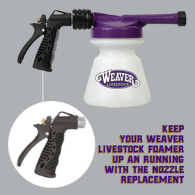 Weaver Livestock Nozzle target foaming directs foam to belly and lower body