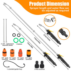 Weazinck extension wand 20-inch for extended reach.