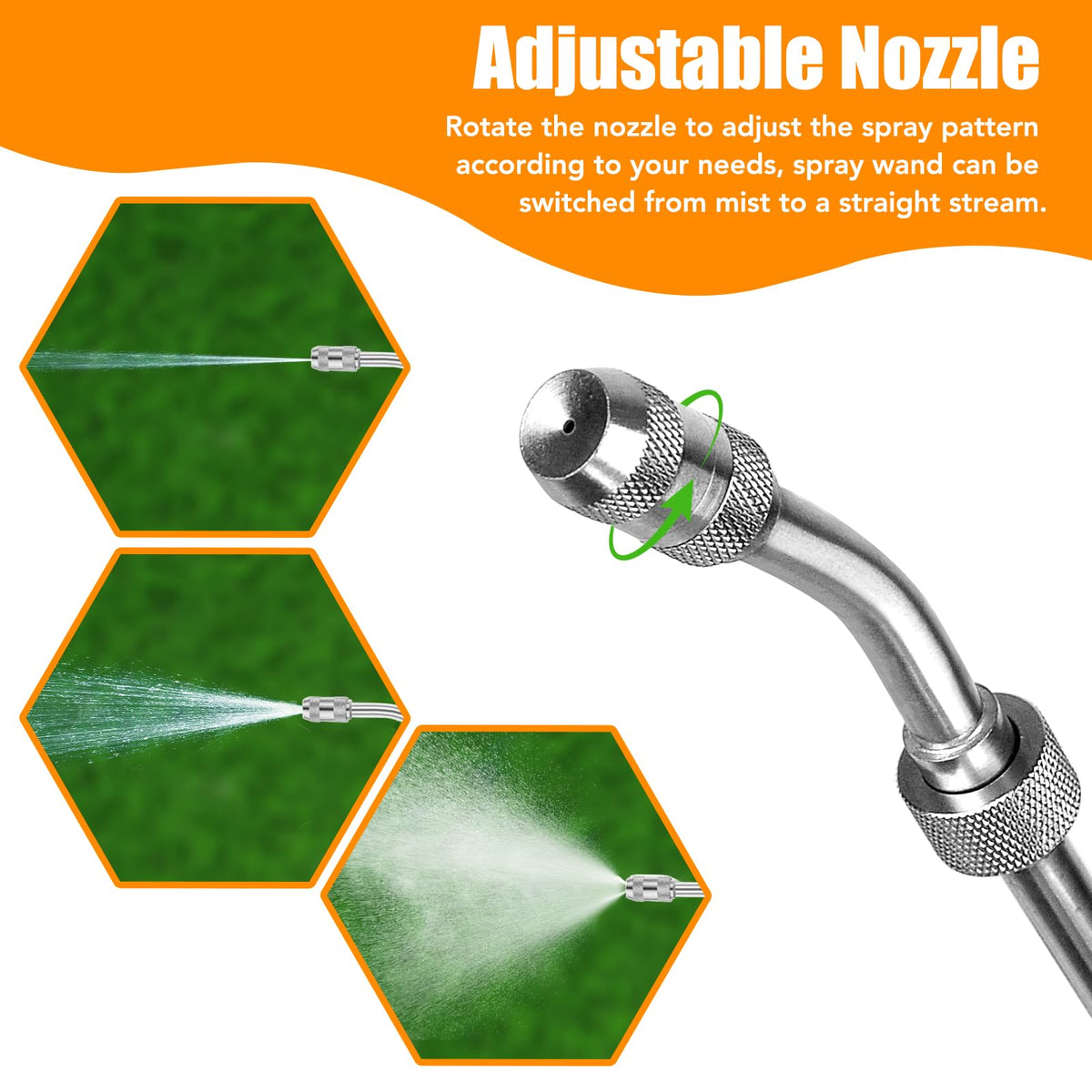 Weazinck rubber grip handle offers slip resistance.