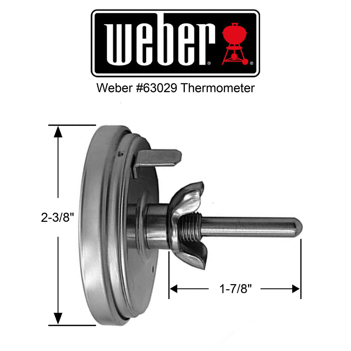 Weber 63029 gauge face close up showing dial labels