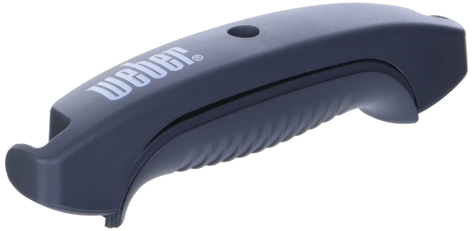 Weber Charcoal Grill Tool Hook Handle close-up with integrated hooks for easy access.