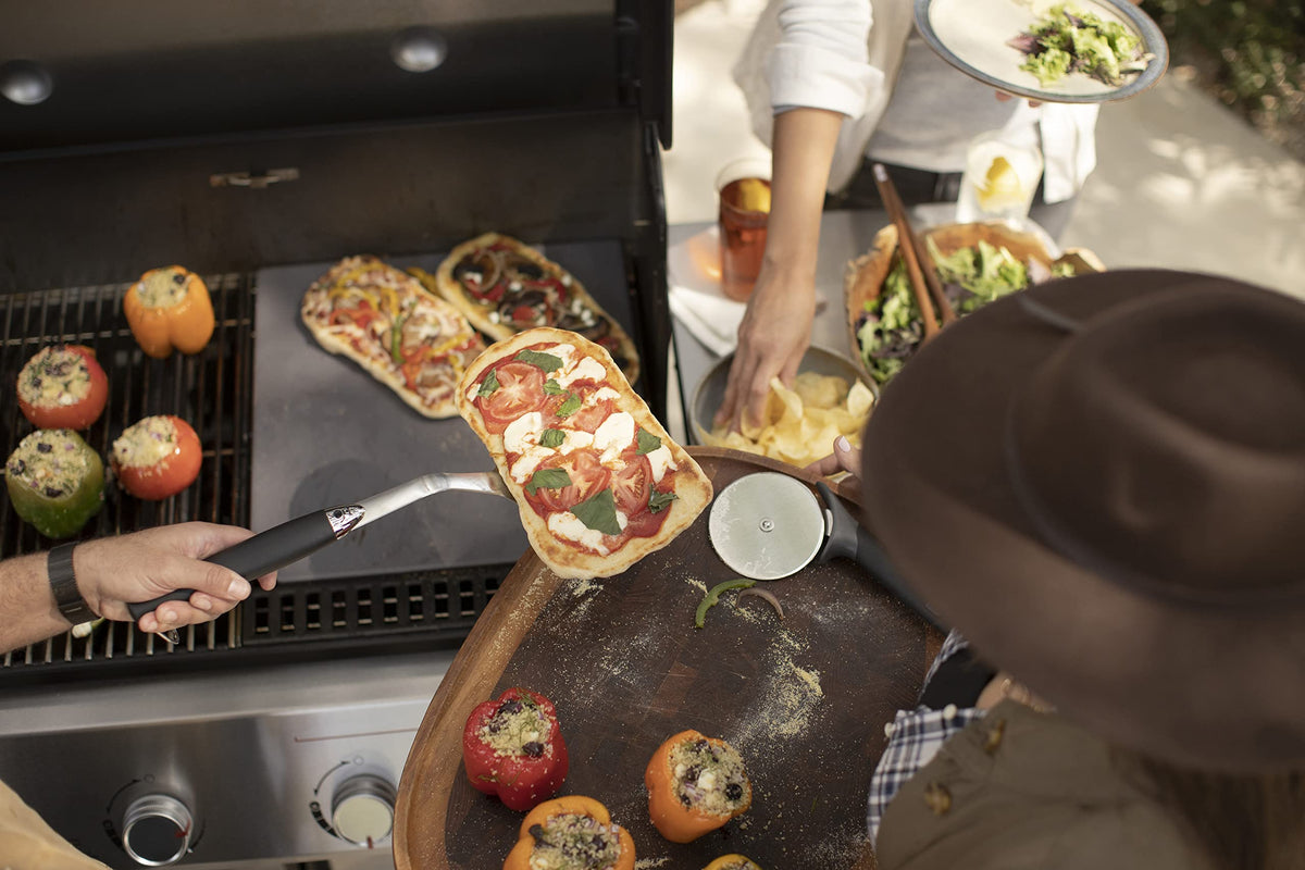 Weber Crafted cast iron reduces sticking for juicy, even-cooked results.