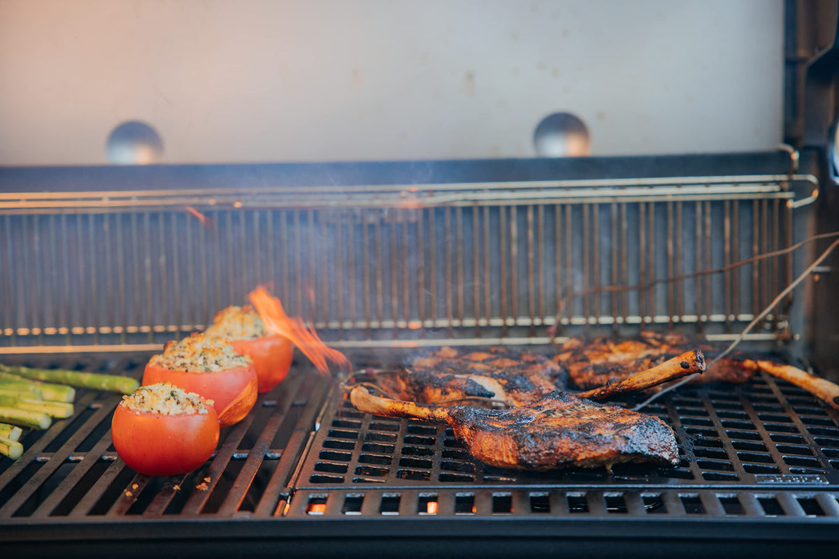 Weber Crafted Dual-Sided Sear Grate large surface fits nine NY strip steaks