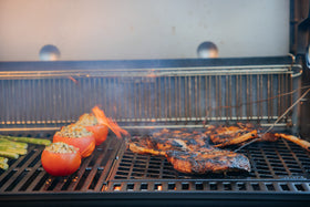 Weber Crafted Dual-Sided Sear Grate large surface fits nine NY strip steaks