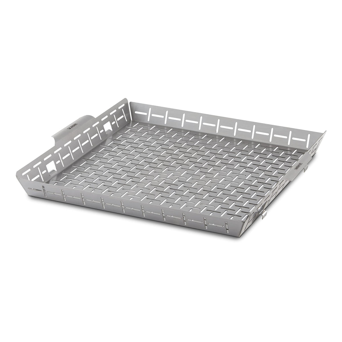 Weber Crafted Roasting Basket outer view for even roasting on the grill.