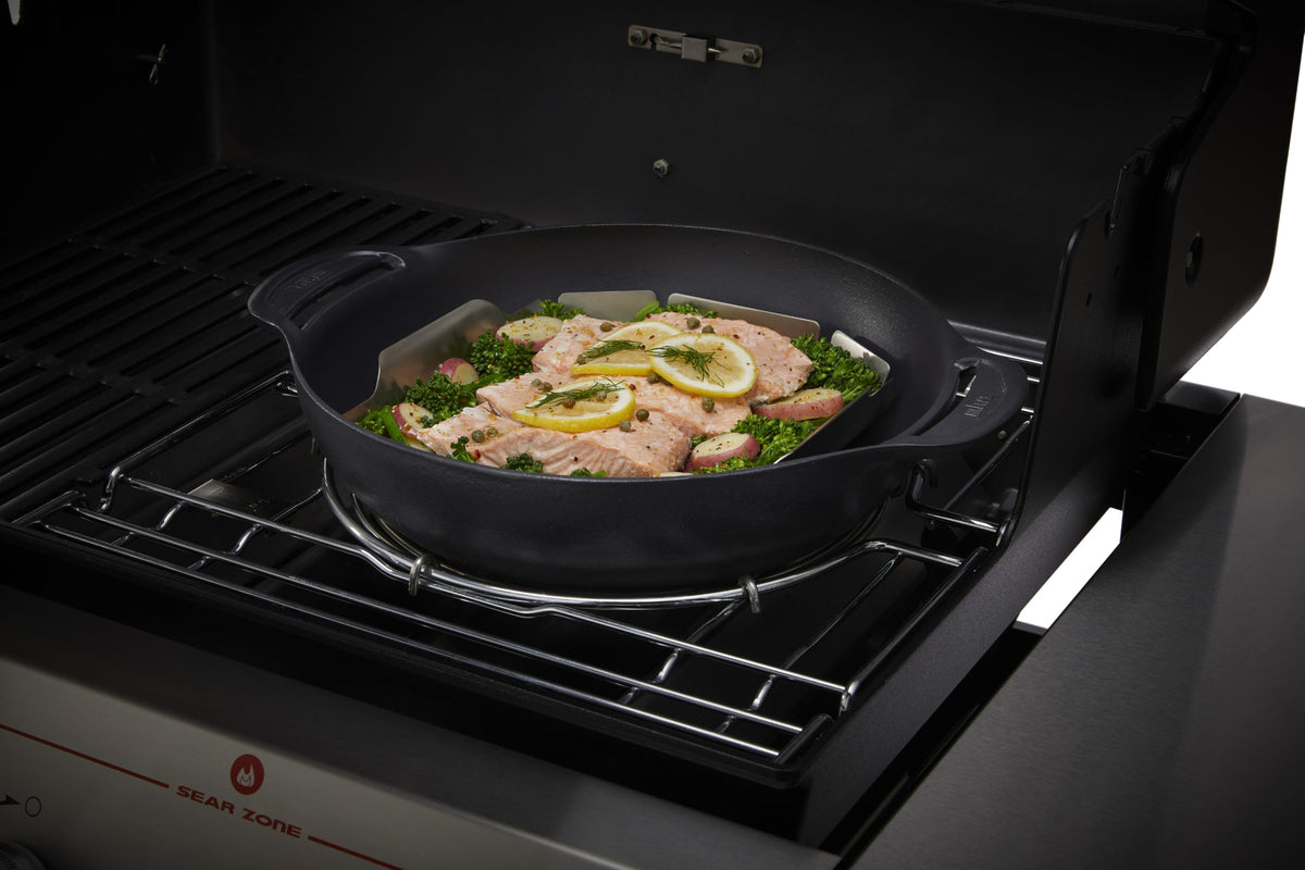 Weber Crafted Wok and Steamer with steaming basket for versatile steaming