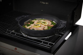 Weber Crafted Wok and Steamer with steaming basket for versatile steaming
