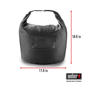 Charcoal storage in Weber bag designed for outdoor grilling