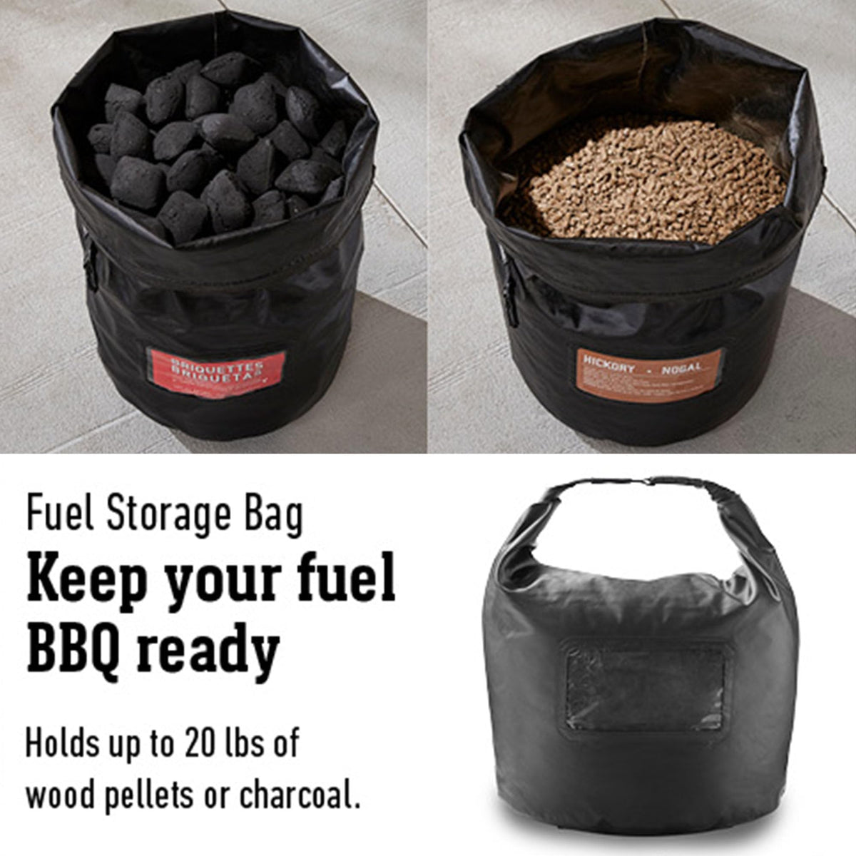Versatile Weber bag keeps fuel dry and ready for grilling